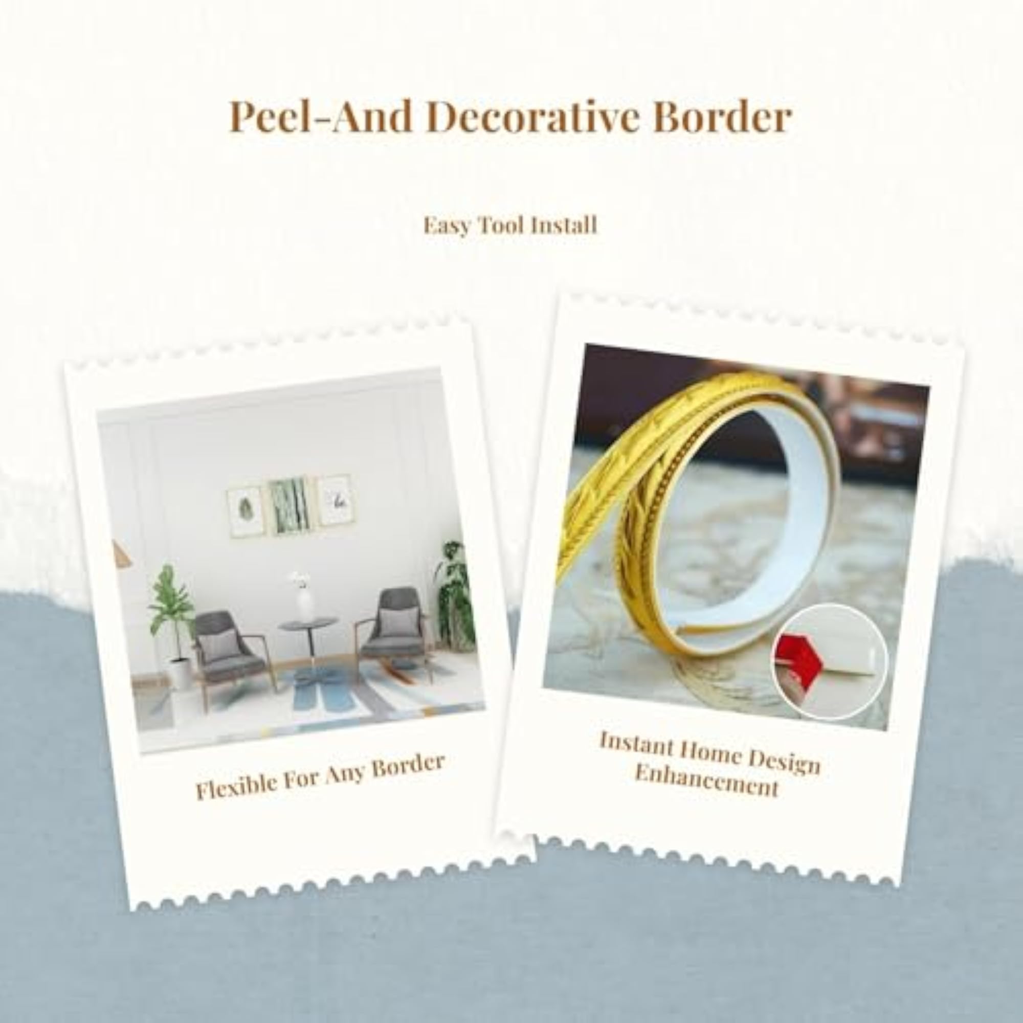 Mirror Frame Border Attachable ABS Trim for Home